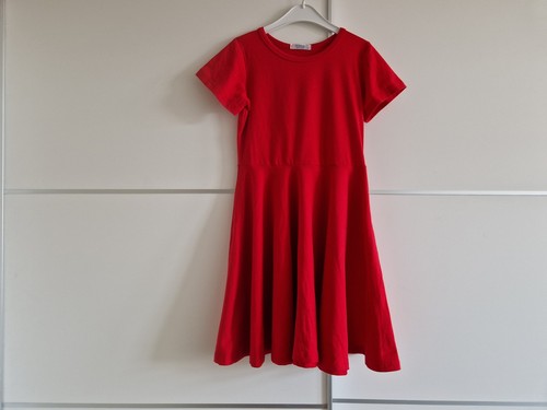 Rotes drehkleid 128 - rotes, (122/134)