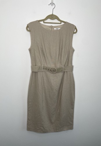 Leinenmix kleid mit - leinenmix,