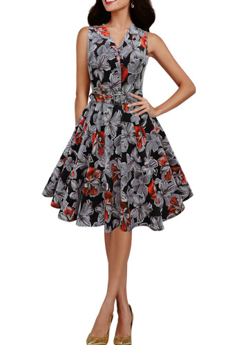 Vintage full circle - full, floral
