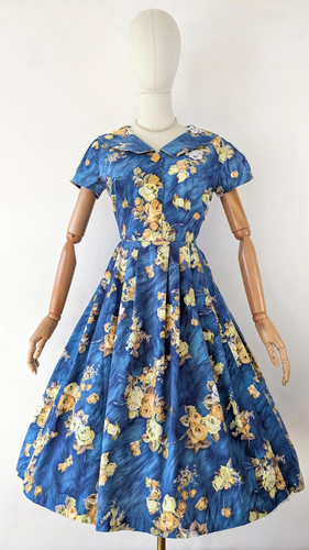 50er jahre blaues kleid - jahre,