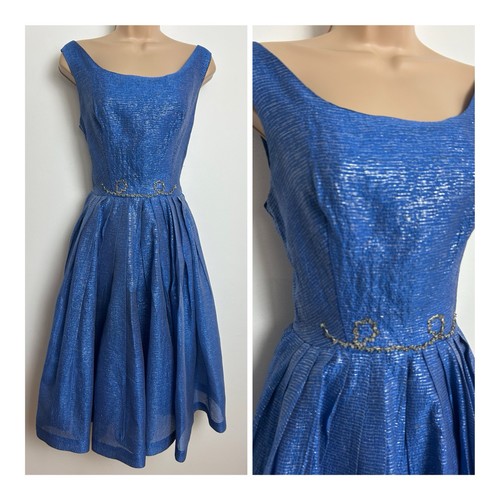 Vintage 1950er blau - , silber